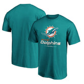 Miami Dolphins Team Lockup T-Shirt Aqua - NFL