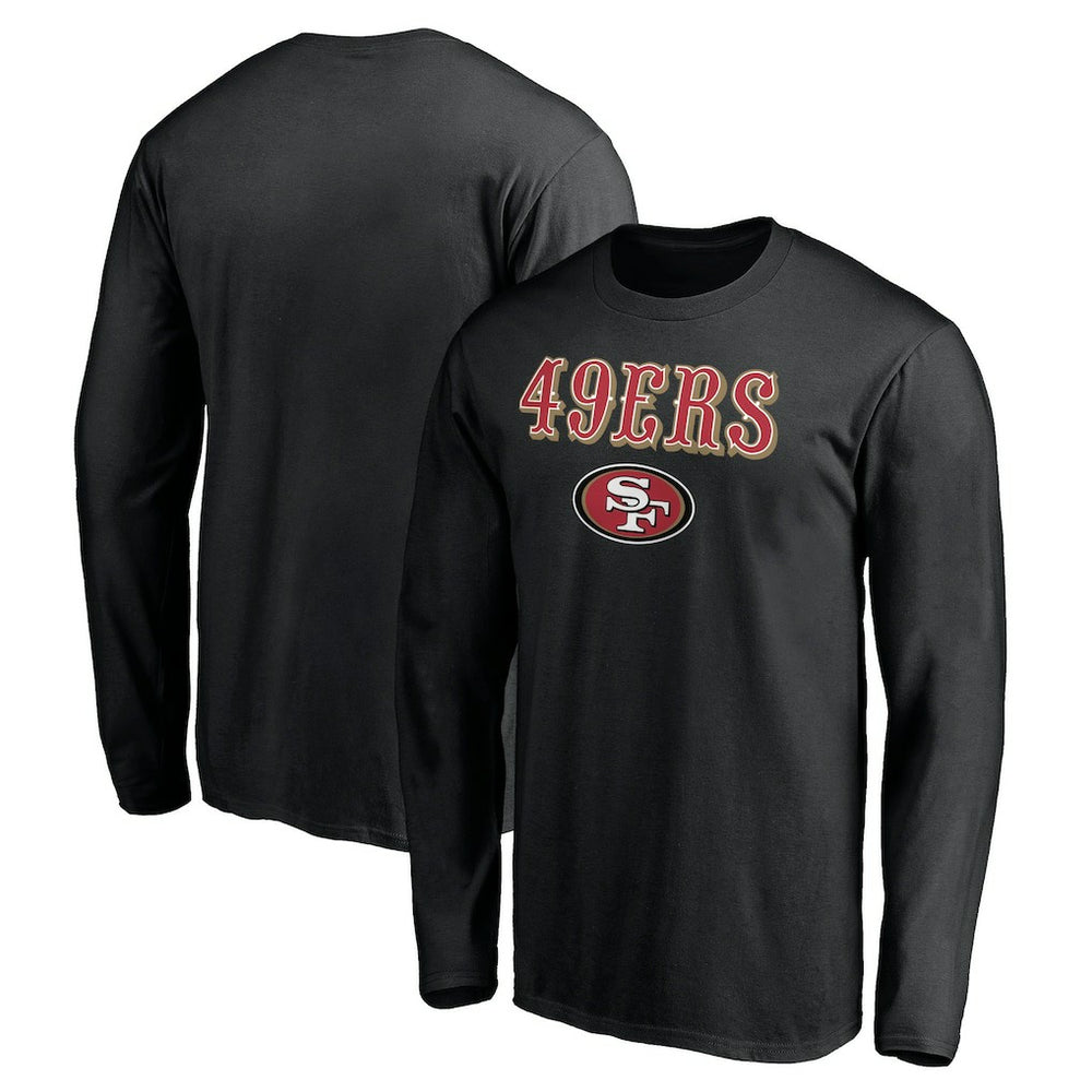 San Francisco 49ers Team Lockup Long Sleeve T-Shirt Black - NFL