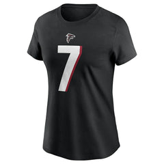 Bijan Robinson Atlanta Falcons Women's Player Name & Number T-Shirt Black - Nike