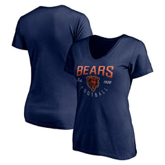 Chicago Bears Women's Live For It V-Neck T-Shirt Navy - NFL