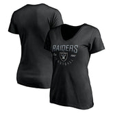 Las Vegas Raiders Women's Live For It V-Neck T-Shirt Black - NFL