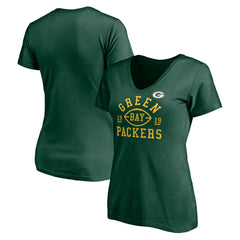 Green Bay Packers Women's Hometown Collection V-Neck T-Shirt Green - NFL