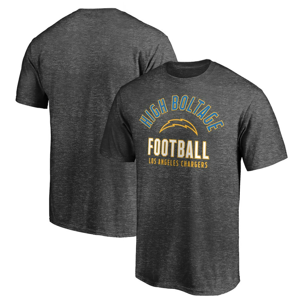 Los Angeles Chargers Nickname Arc T-Shirt Charcoal - NFL