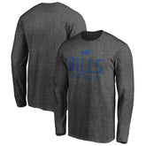 Buffalo Bills Stencil Stack Long Sleeve T-Shirt Charcoal - NFL