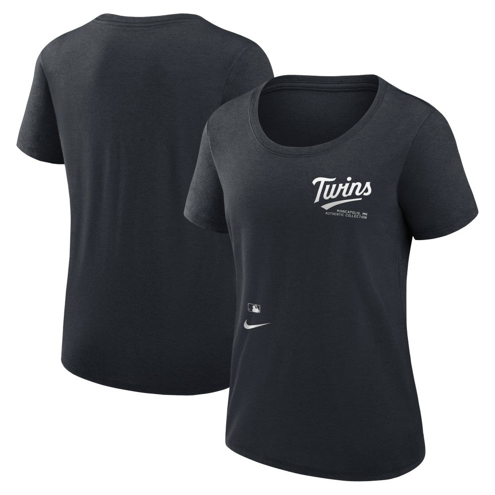 Minnesota Twins Nike Women's Authentic Collection Performance Scoop Neck T-Shirt Clearance