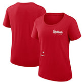 St. Louis Cardinals Nike Women's Authentic Collection Performance Scoop Neck T-Shirt Lifestyle