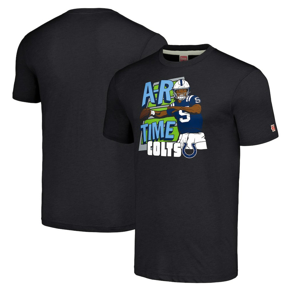 Anthony Richardson Sr. Indianapolis Colts Homage Unisex Caricature Player Tri-Blend T-Shirt Charcoal - NFL