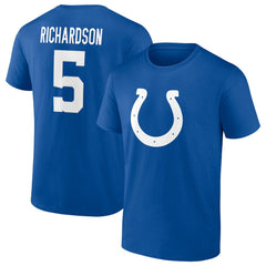Anthony Richardson Indianapolis Colts Icon Name & Number T-Shirt Royal - Fanatics