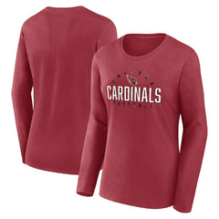 Arizona Cardinals Women's Plus Size Foiled Play Long Sleeve T-Shirt Cardinal - Fanatics