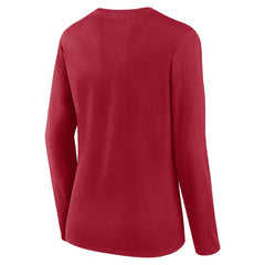 Tampa Bay Buccaneers Women's Plus Size Foiled Play Long Sleeve T-Shirt Red - Fanatics