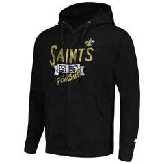 New Orleans Saints Starter Domestic Post Season Full-Zip Hoodie Black - NFL