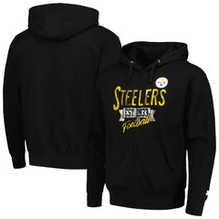 Pittsburgh Steelers Starter Domestic Post Season Full-Zip Hoodie Black - NFL