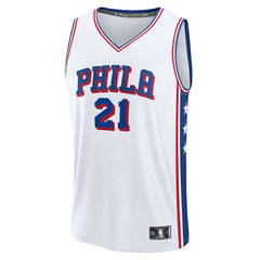 Fanatics - Joel Embiid Philadelphia 76ers Fast Break Replica Player Jersey - Association Edition - White