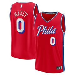 Fanatics - Tyrese Maxey Philadelphia 76ers Fast Break Replica Player Jersey - Statement Editi- Red