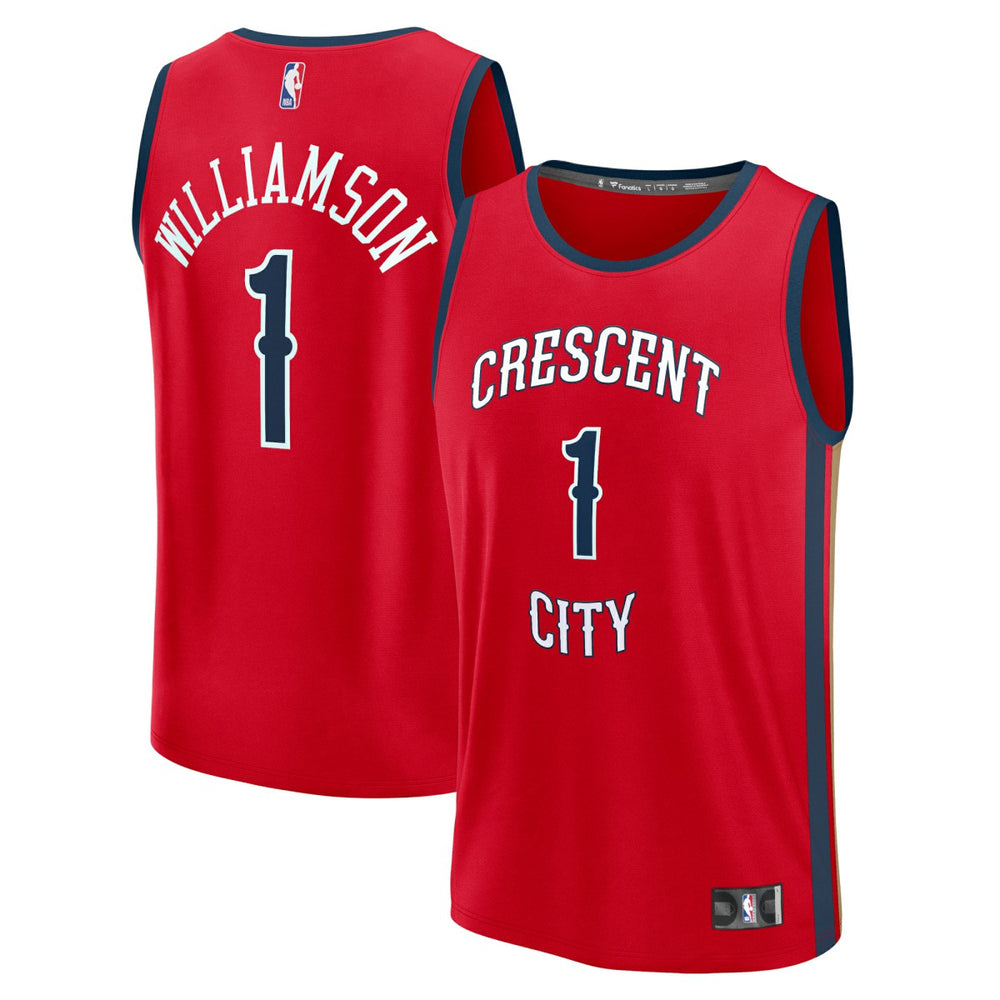 Fanatics - Zion Williamson New Orleans Pelicans Fast Break Replica Player Jersey - Statement Edition - Red