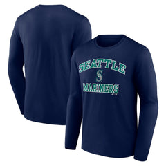 Seattle Mariners Logo Athletic Heart & Soul Long Sleeve T-Shirt discount