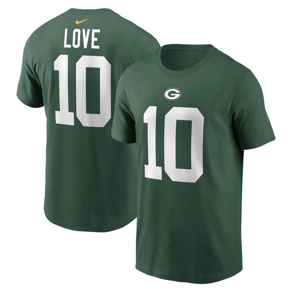 Jordan Love Green Bay Packers Player Name & Number T-Shirt Green - Nike
