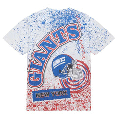 New York Giants Big & Tall Allover Print T-Shirt White - Mitchell & Ness