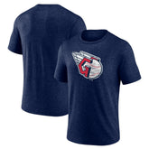 Cleveland Guardians Official Logo Tri-Blend T-Shirt On Sale