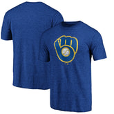 Milwaukee Brewers Official Logo Tri-Blend T-Shirt Near Me