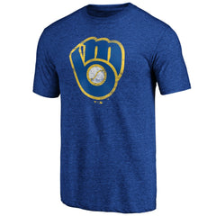 Milwaukee Brewers Official Logo Tri-Blend T-Shirt Near Me