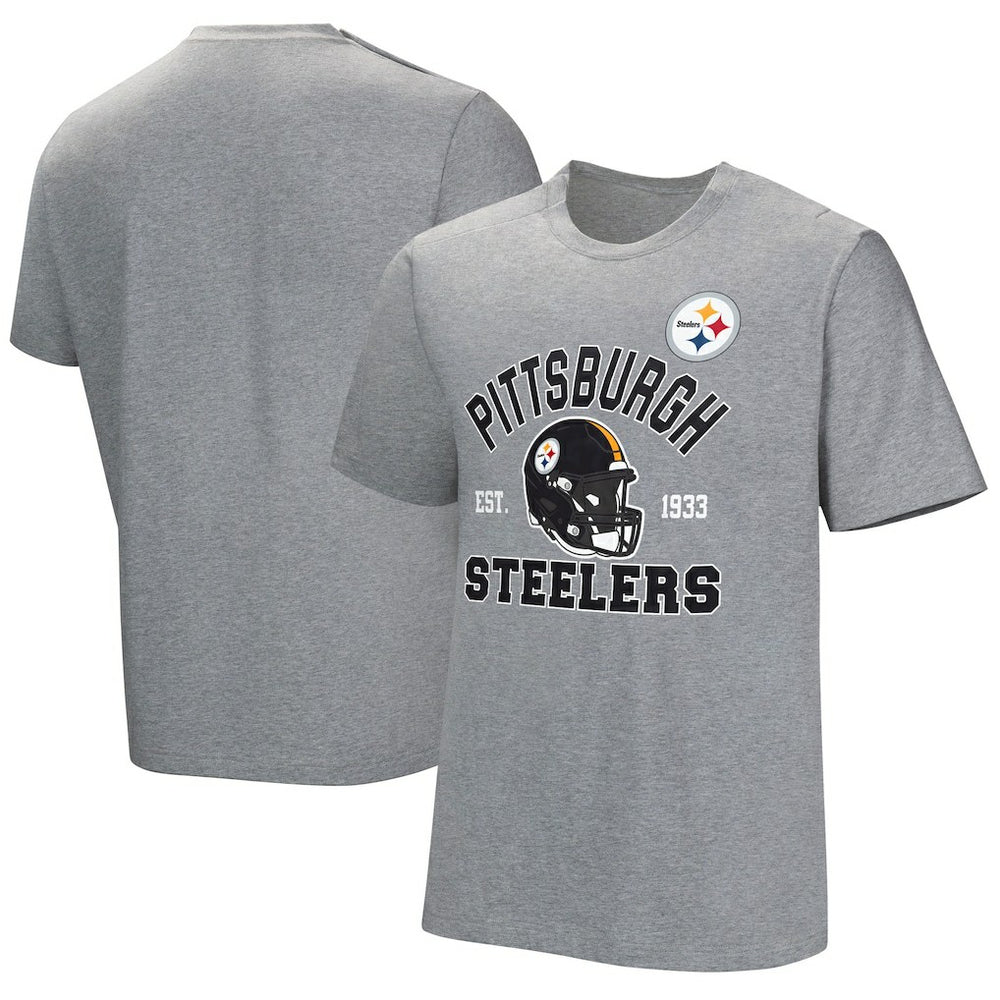 Pittsburgh Steelers Tackle Adaptive T-Shirt Gray - NFL