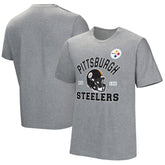 Pittsburgh Steelers Tackle Adaptive T-Shirt Gray - NFL