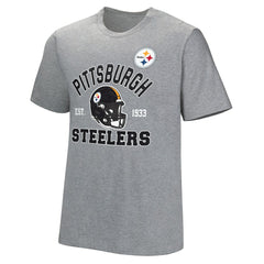 Pittsburgh Steelers Tackle Adaptive T-Shirt Gray - NFL