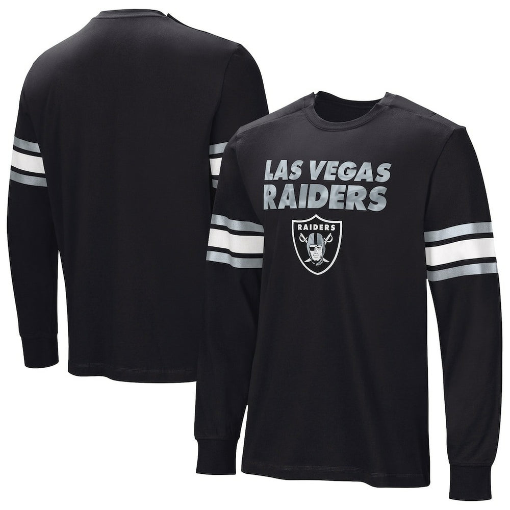Las Vegas Raiders Hands Off Long Sleeve Adaptive T-Shirt Black - NFL