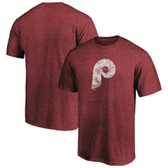 Philadelphia Phillies Cooperstown Collection Throwback Logo Tri-Blend T-Shirt Clearance