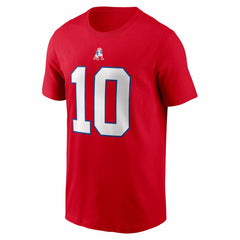 Drake Maye New England Patriots Name & Number T-Shirt Red - Nike