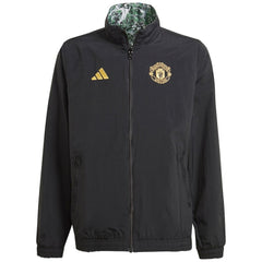 Adidas Manchester United x Stone Roses Originals Youth 2023/24 Reversible Anthem Full-Zip Jacket - Black