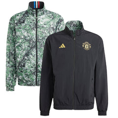 Adidas Manchester United x Stone Roses Originals 2023/24 Reversible Anthem Full-Zip Jacket - Black
