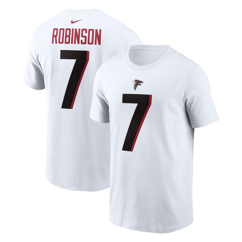 Bijan Robinson Atlanta Falcons Player Name & Number T-Shirt White - Nike