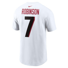 Bijan Robinson Atlanta Falcons Player Name & Number T-Shirt White - Nike