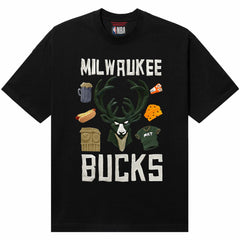 NBA - Milwaukee Bucks NBA x MARKET Unisex Claymation T-Shirt - Black