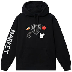 NBA - Brooklyn Nets NBA x MARKET Unisex Claymation Pullover Hoodie - Black