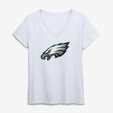 Philadelphia Eagles Logo Athletic Women's Primary Logo V-Neck T-Shirt White - NFL