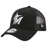 Miami Marlins New Era A-Frame 9FORTY Trucker Adjustable Hat Sale