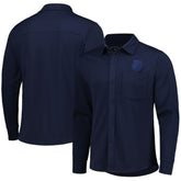 USMNT Antigua Streamer Diamond Button-Up Shacket - Navy