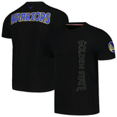 NBA - Golden State Warriors FISLL 3D Puff Print Sliced Logo T-Shirt - Black