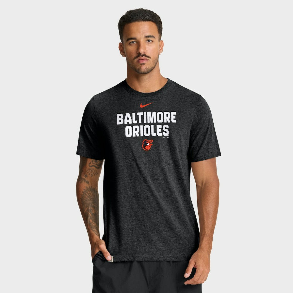 Baltimore Orioles Nike Stacked Tri-Blend T-Shirt Near Me