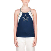 Dallas Cowboys New Era Women's Ribbed Racerback Tank Top Navy - NFL