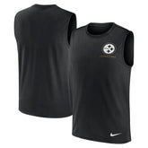 Pittsburgh Steelers Large Logo Lightweight Dri-FIT Muscle Tank Top Black - Nike