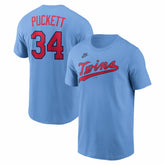 Kirby Puckett Minnesota Twins Nike Cooperstown Collection Name & Number T-Shirt On Sale