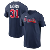 Greg Maddux Atlanta Braves Nike Cooperstown Collection Name & Number T-Shirt Clearance