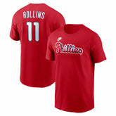 Jimmy Rollins Philadelphia Phillies Nike Cooperstown Collection Name & Number T-Shirt for sale