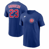 Ryne Sandberg Chicago Cubs Nike Cooperstown Collection Name & Number T-Shirt On Sale