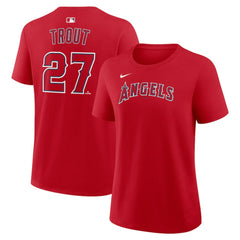 Mike Trout Los Angeles Angels Nike Women's Name & Number T-Shirt Near Me