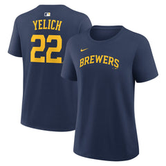 Christian Yelich Milwaukee Brewers Nike Women's Name & Number T-Shirt Lifestyle